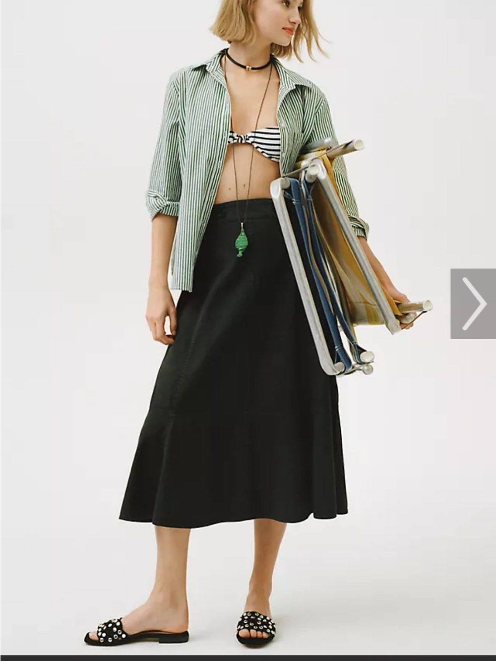Anthropologie Navy A-Line Midi Skirt